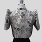 Jacquard Single Button Bolero - Black/Gray