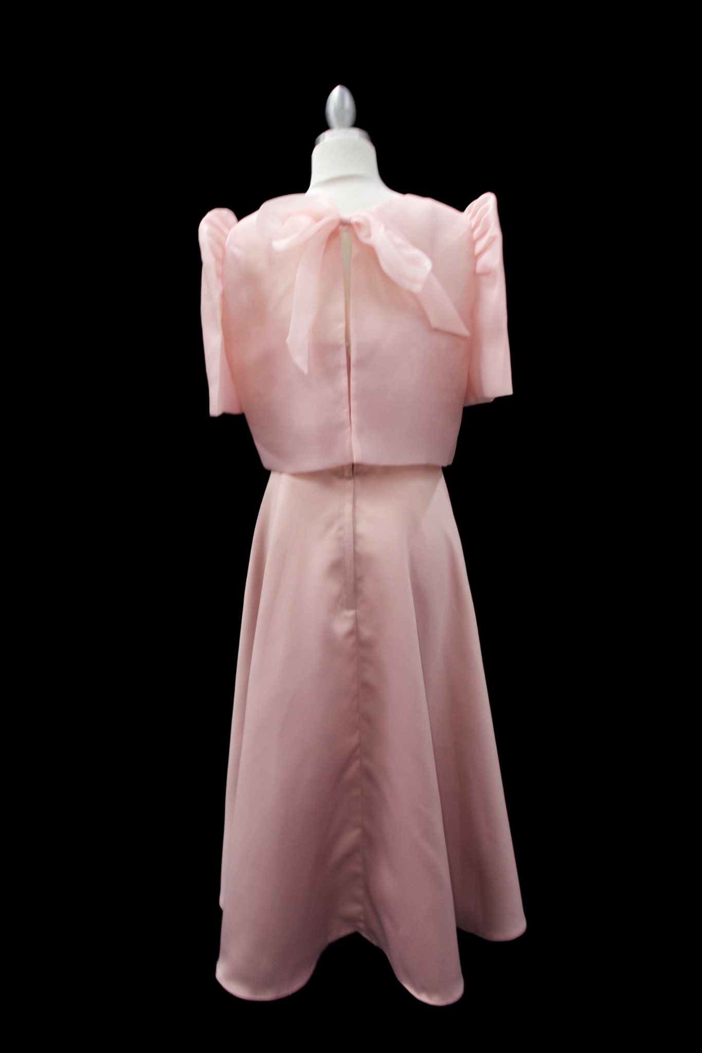 "Sarah" Bow Blouse & Midi Dress Set - Pink