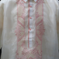 Beige & Old Rose Organza Barong - Aldin 3