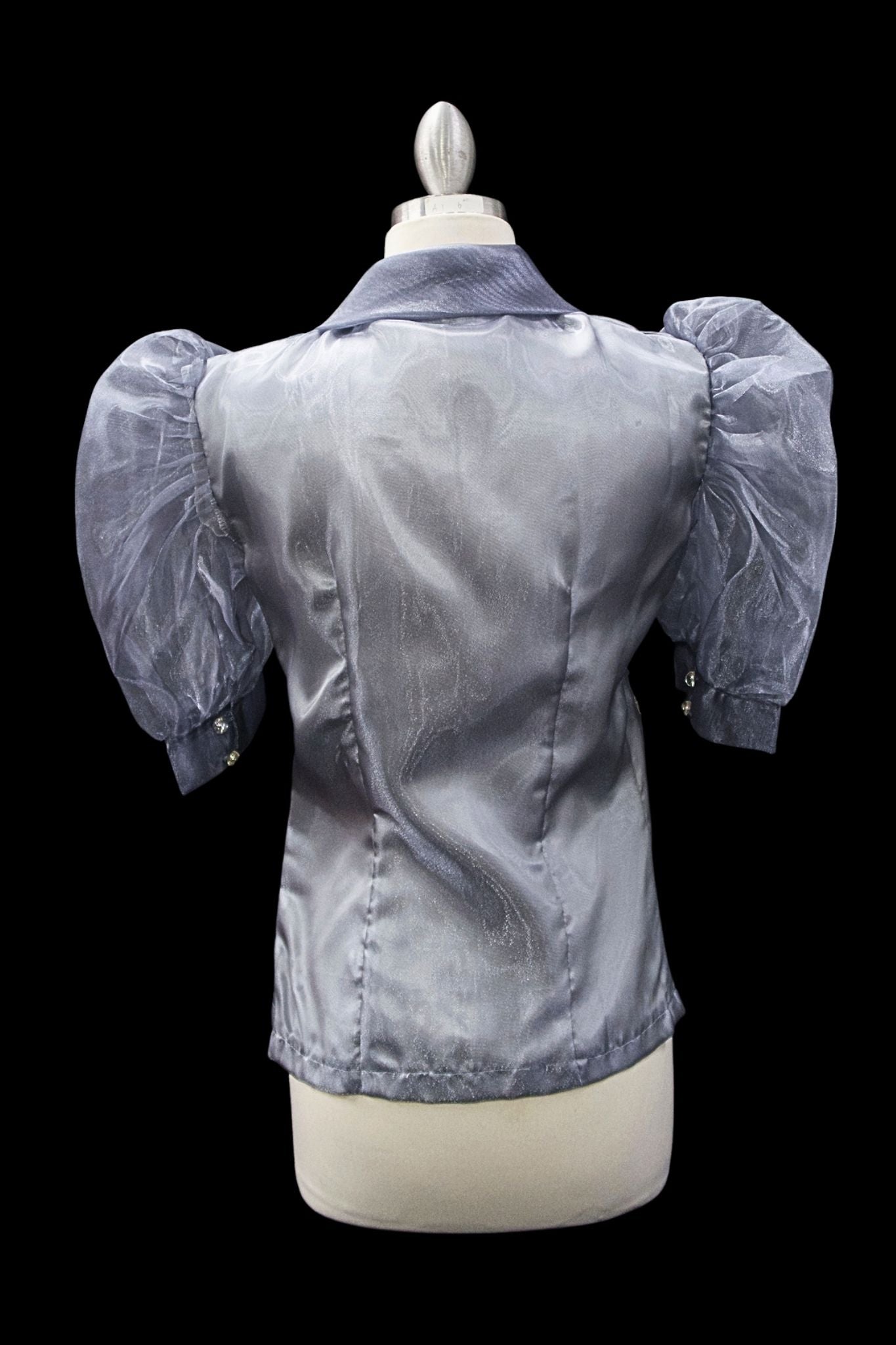 Puff Sleeve Blouse - Gray
