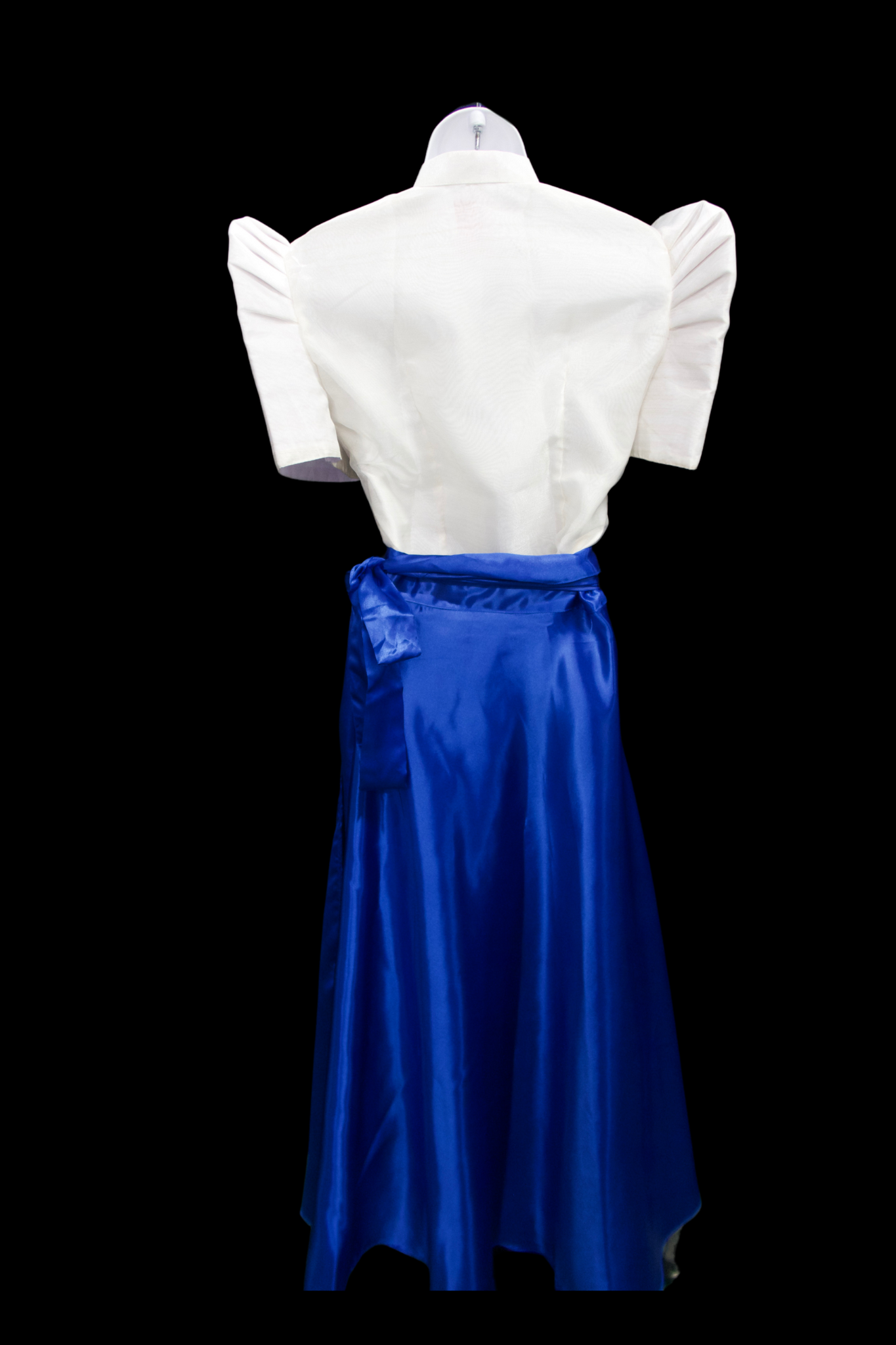 Satin Wrap Skirt - Royal Blue