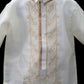 Kids Twine Barong - Beige Pina Organza