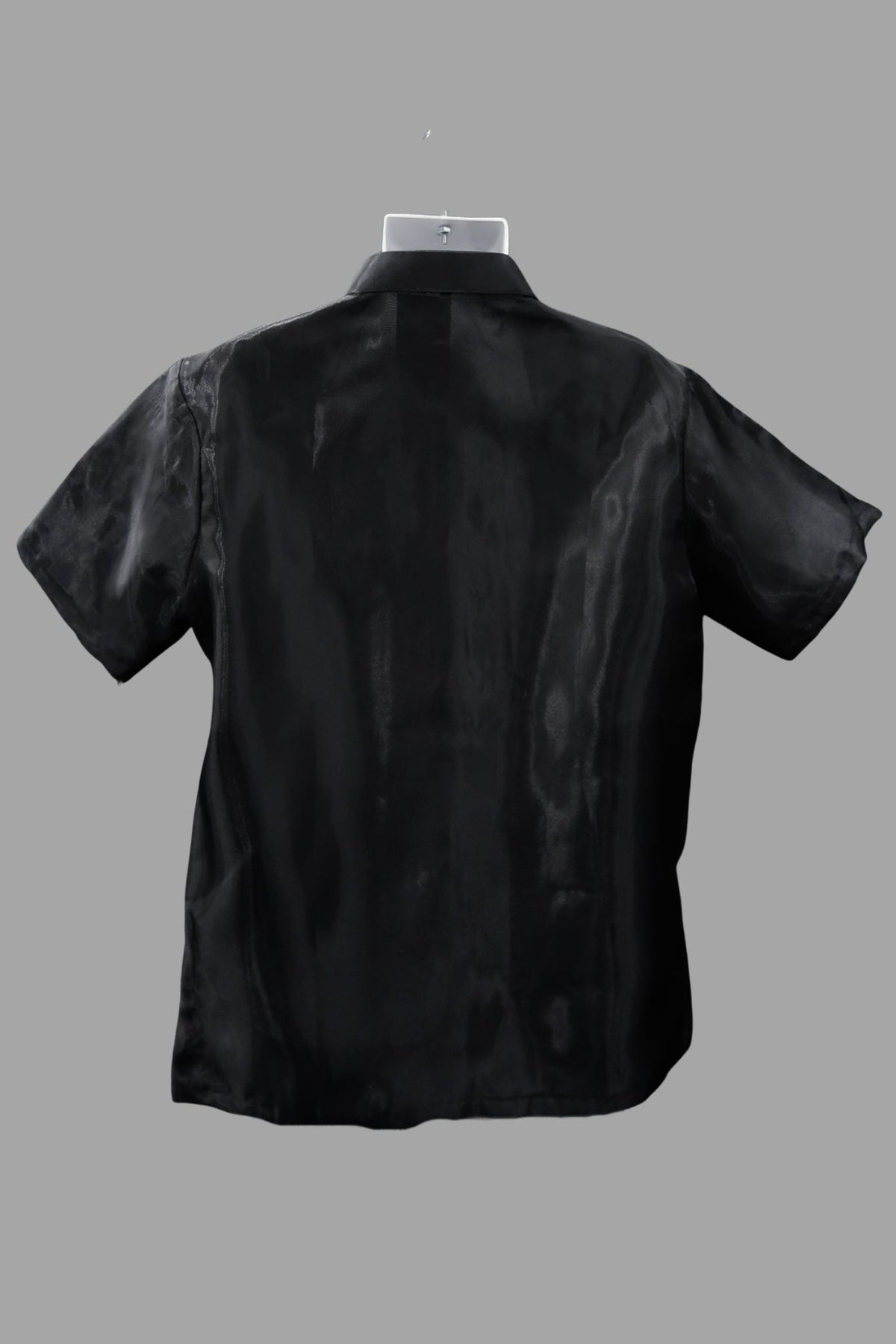 Dakila Short Sleeve Barong – Black on Black Organza
