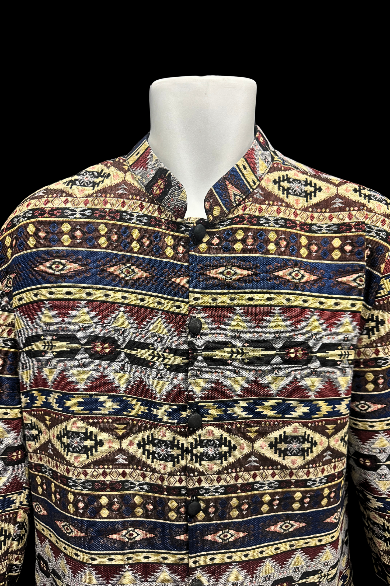 Ethnic Coat Barong - Yellow/Blue