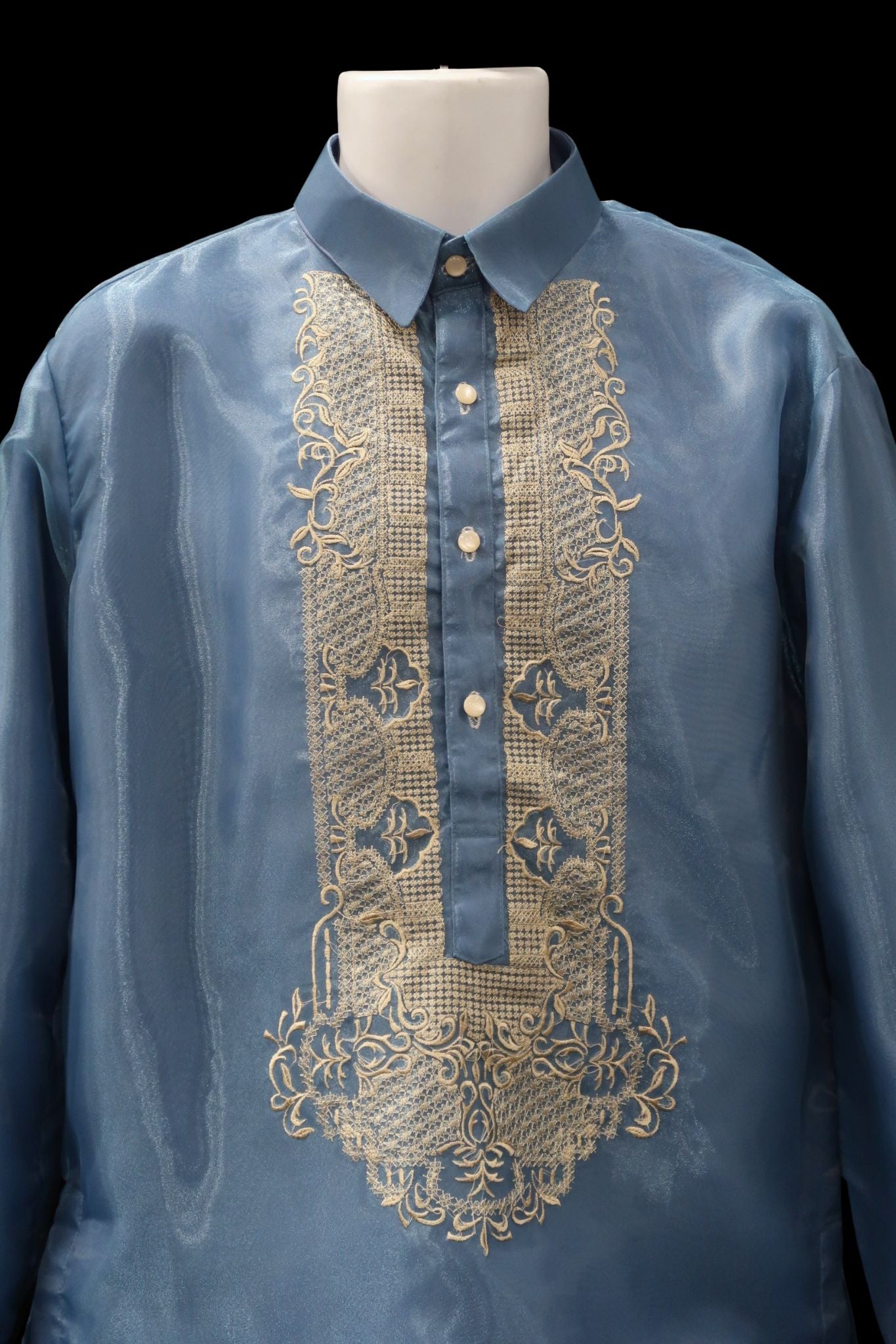 Kenneth Barong - Dusty Blue Organza
