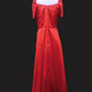 Diamond Satin Filipiniana Gown - Ruby Red