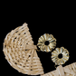 Pamaypay Rattan Earrings - Beige
