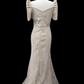 Serafina Rhinestone/Beaded Mestiza Gown - Beige
