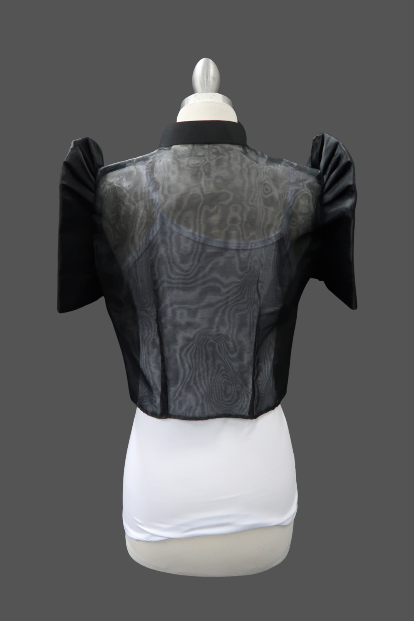 Diamond Single Button Bolero - Black