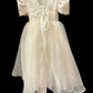 Girls Lace Applique Filipiniana Gown - Beige