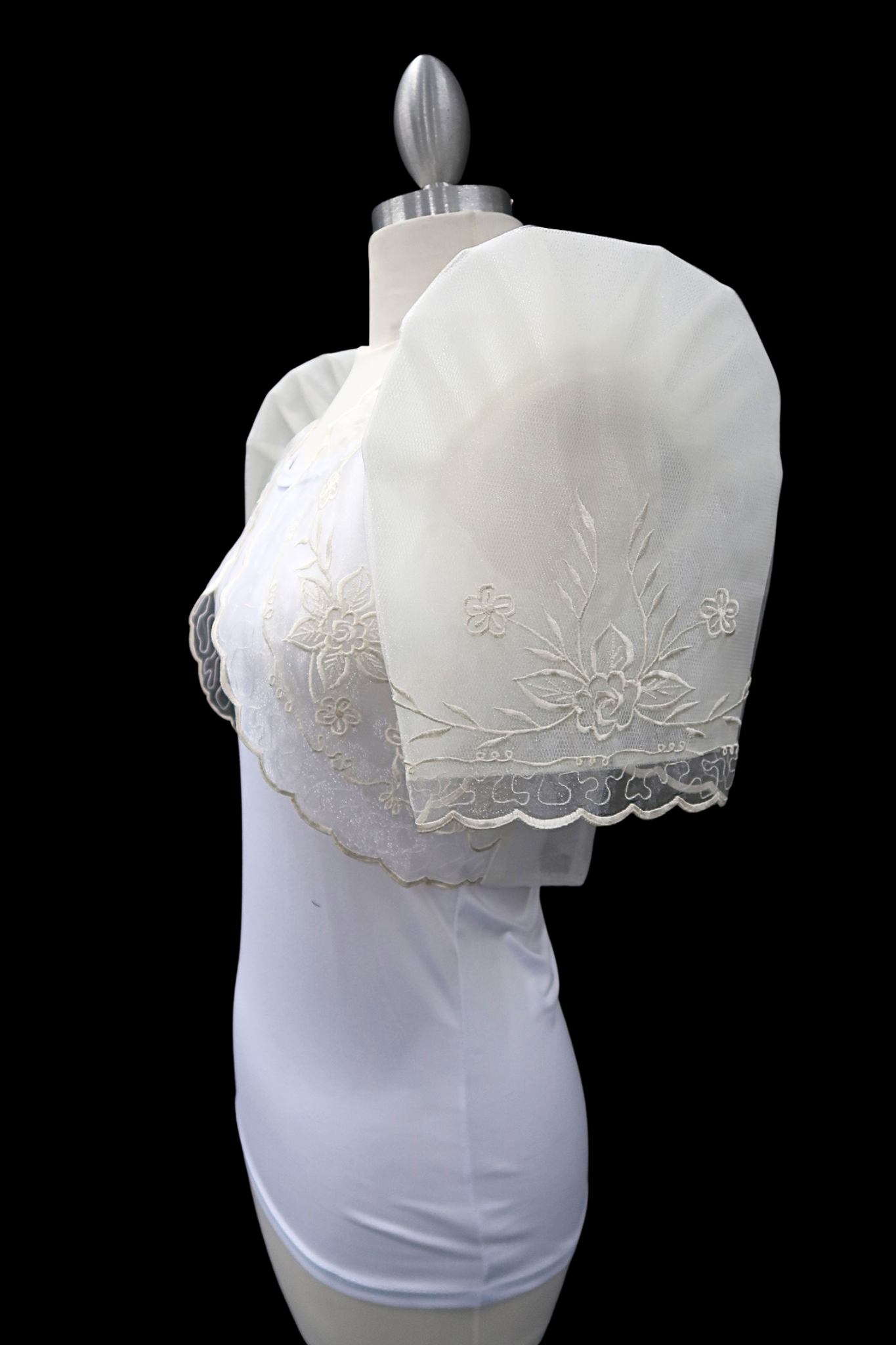 Tulle Crop Lace Bolero - Ivory