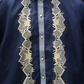 Navy Blue Short Sleeve Organza Barong - Dario