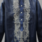 Swirl 10 Barong - Navy Blue/Gray Organza