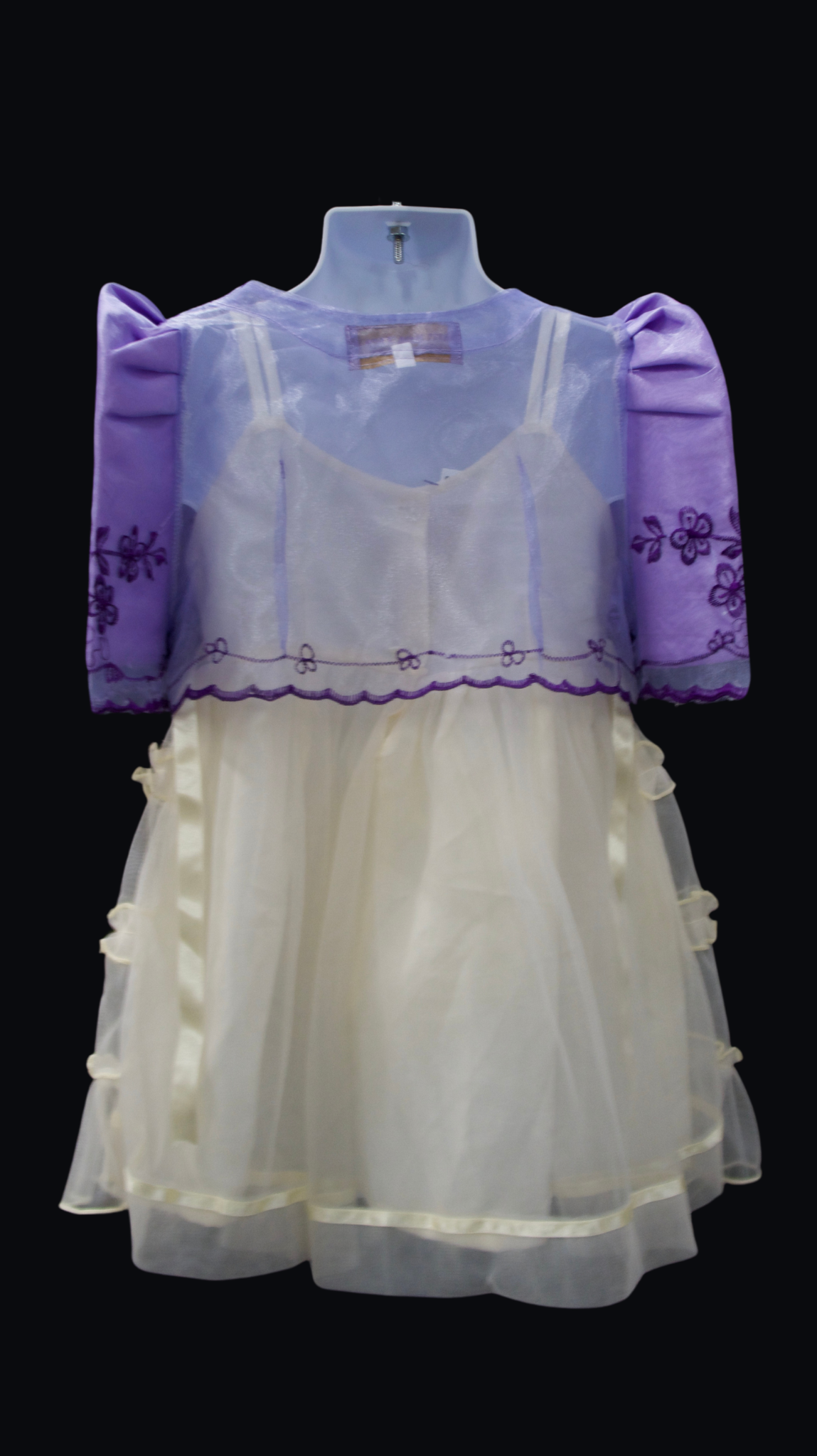 Kid's Crop Lace Bolero - Purple