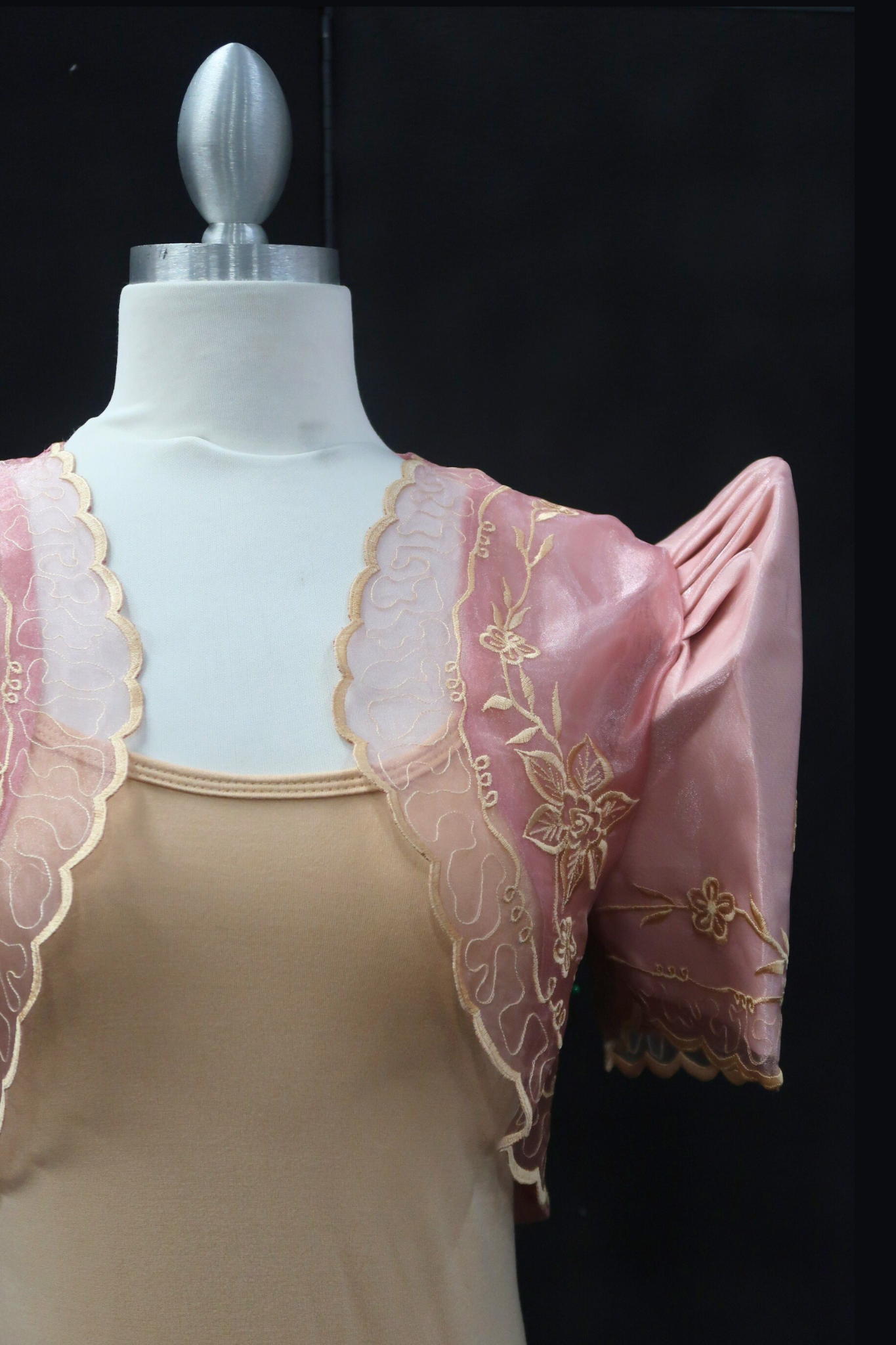 Crop Lace Bolero - Light Rose
