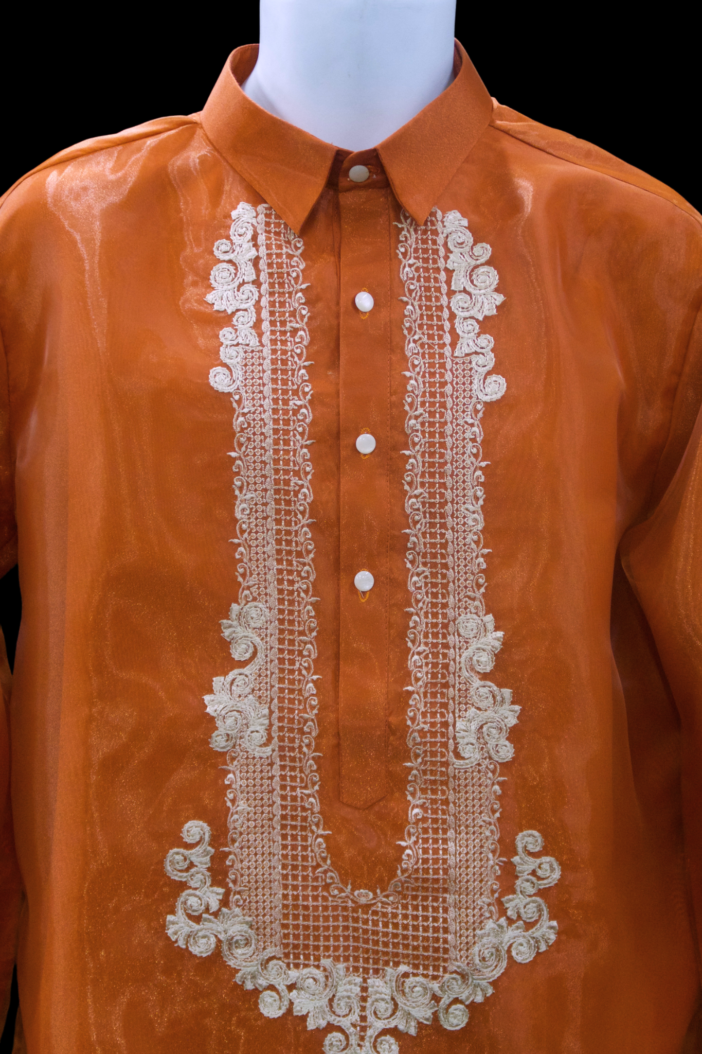 Terracotta Organza Barong