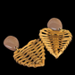 Puso Rattan Earrings - Tan
