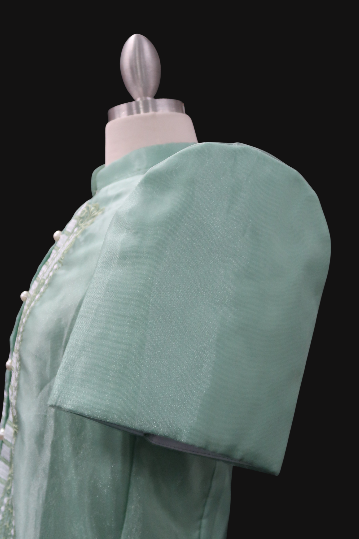 Divina Barong Dress - Sage Green