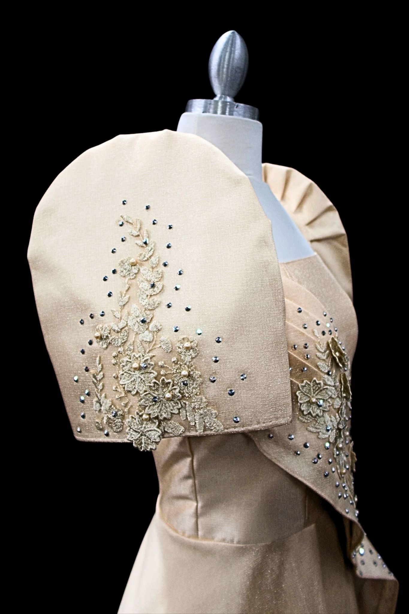 "Amihan" Metallic Gazar Mestiza Dress