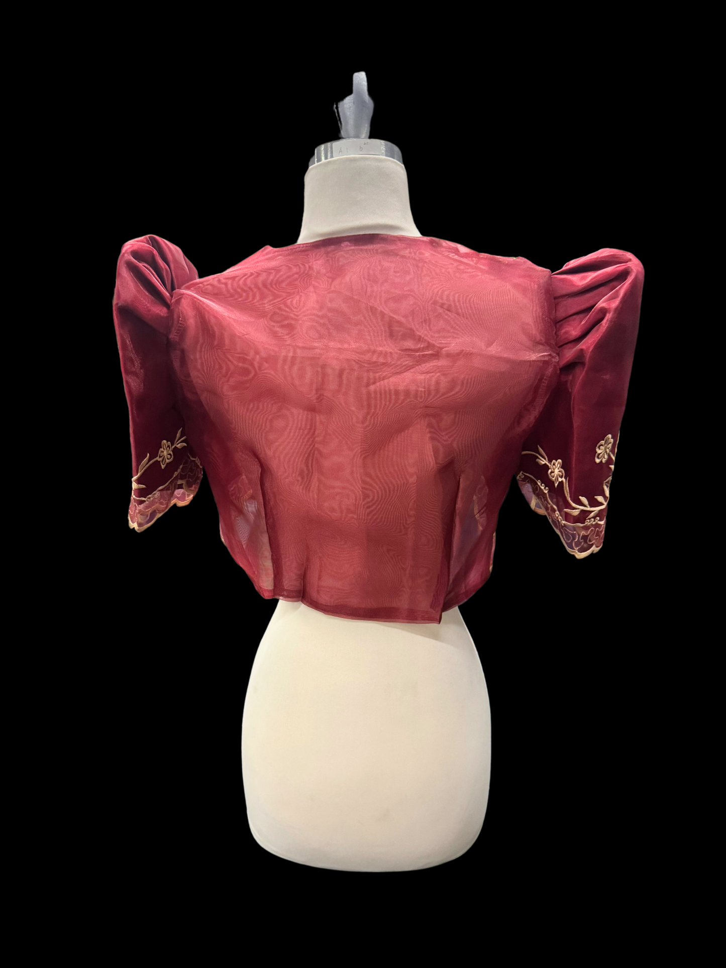 Crop Lace Bolero - Burgundy