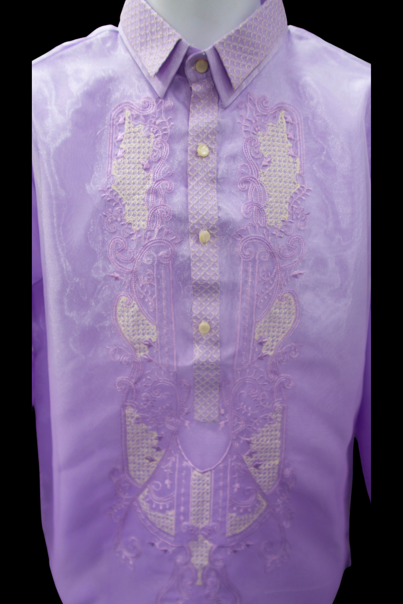 Lavender Organza Barong - 09