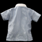 Kids Short Sleeve Barong - Dusty Blue Organza