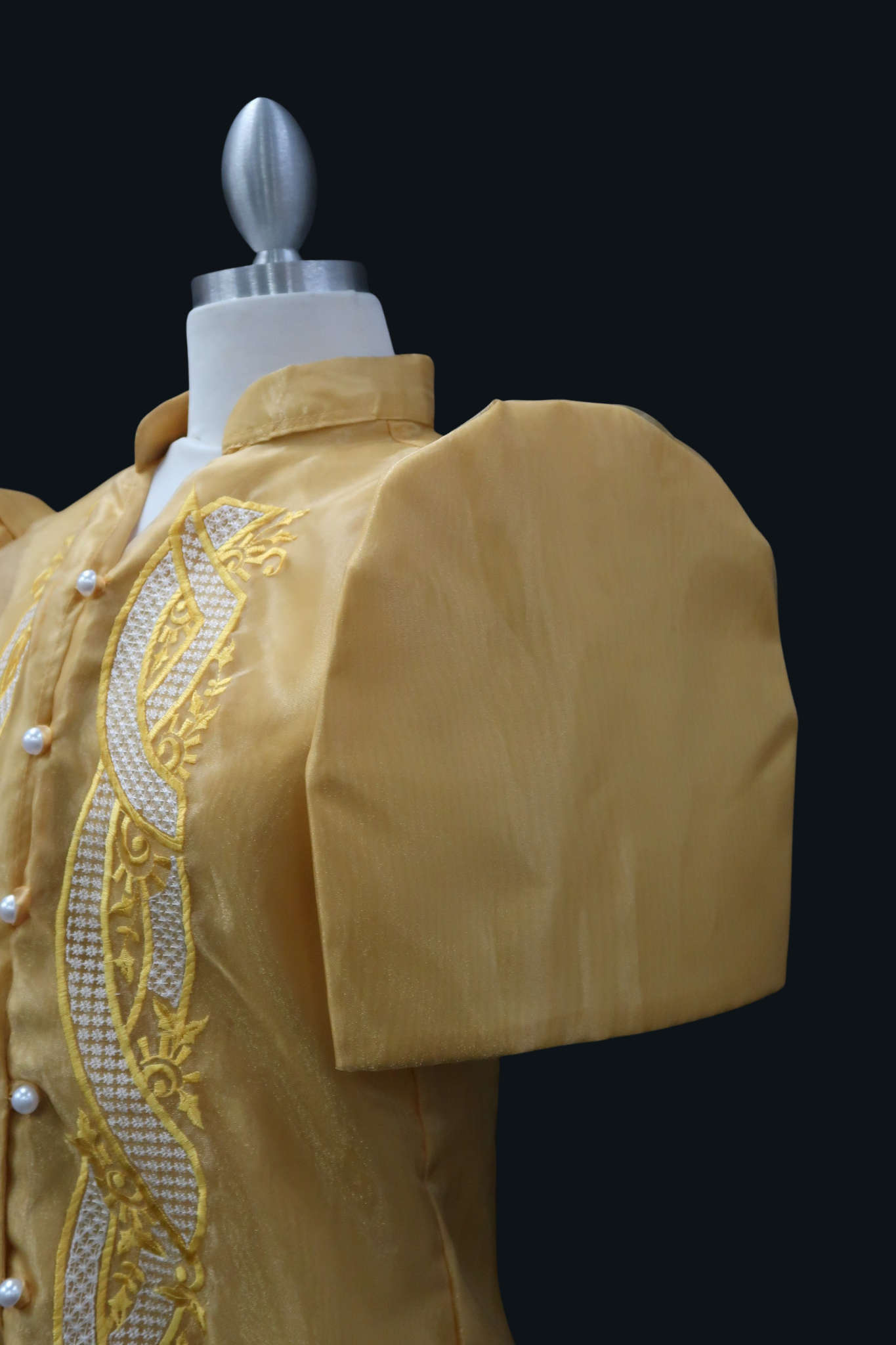 Divina Barong Dress - Matte Gold