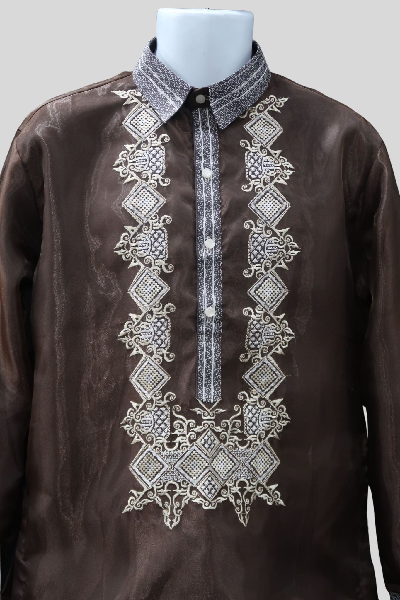 Anino Barong - Chocolate Brown Organza