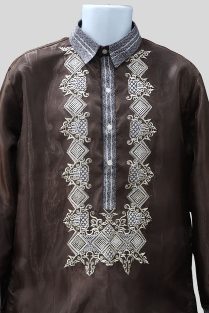 Anino Barong - Chocolate Brown Organza