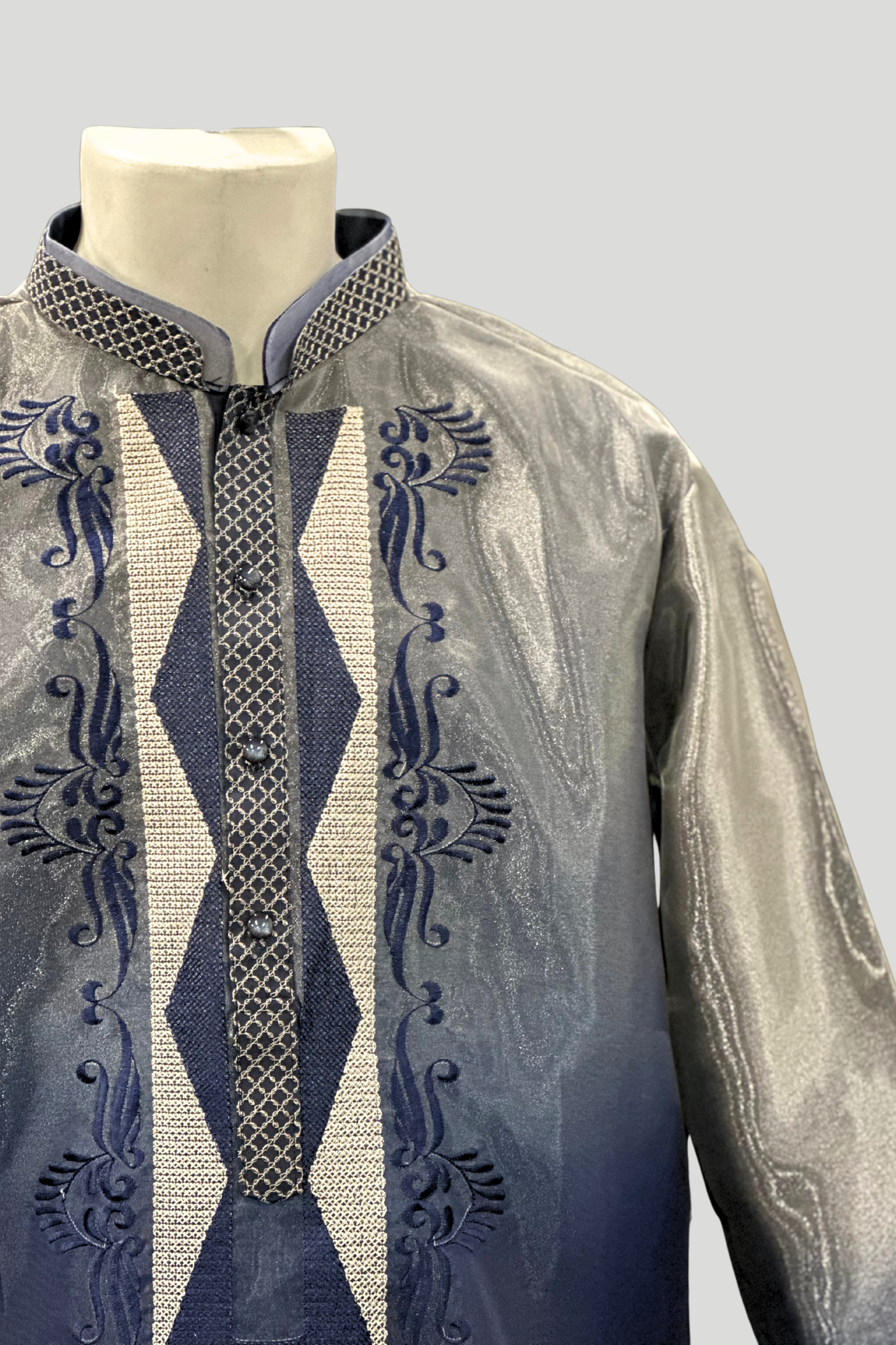 Midnight Monarch Blue Org Barong