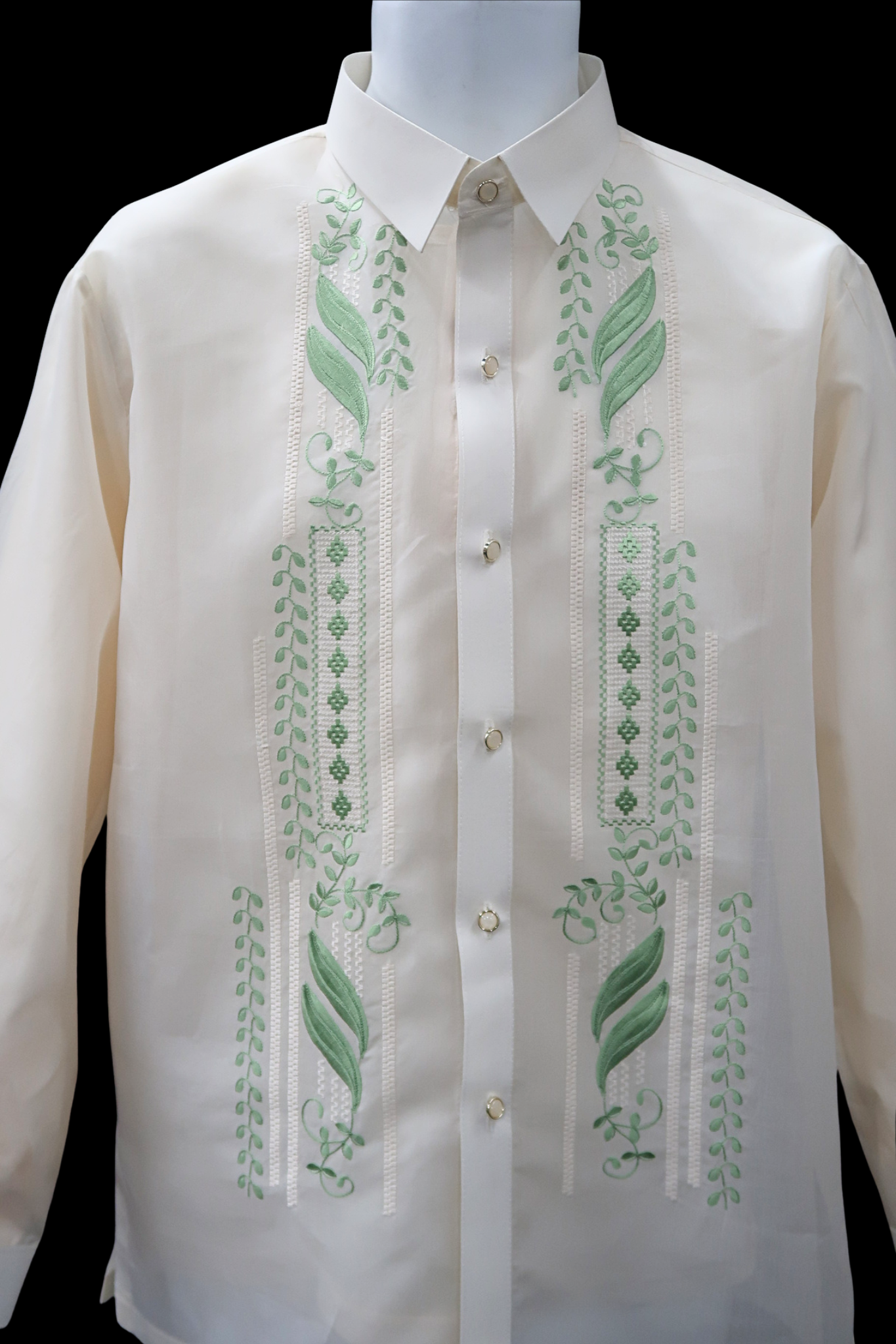 Vine Barong - Beige & Sage Green Jusi