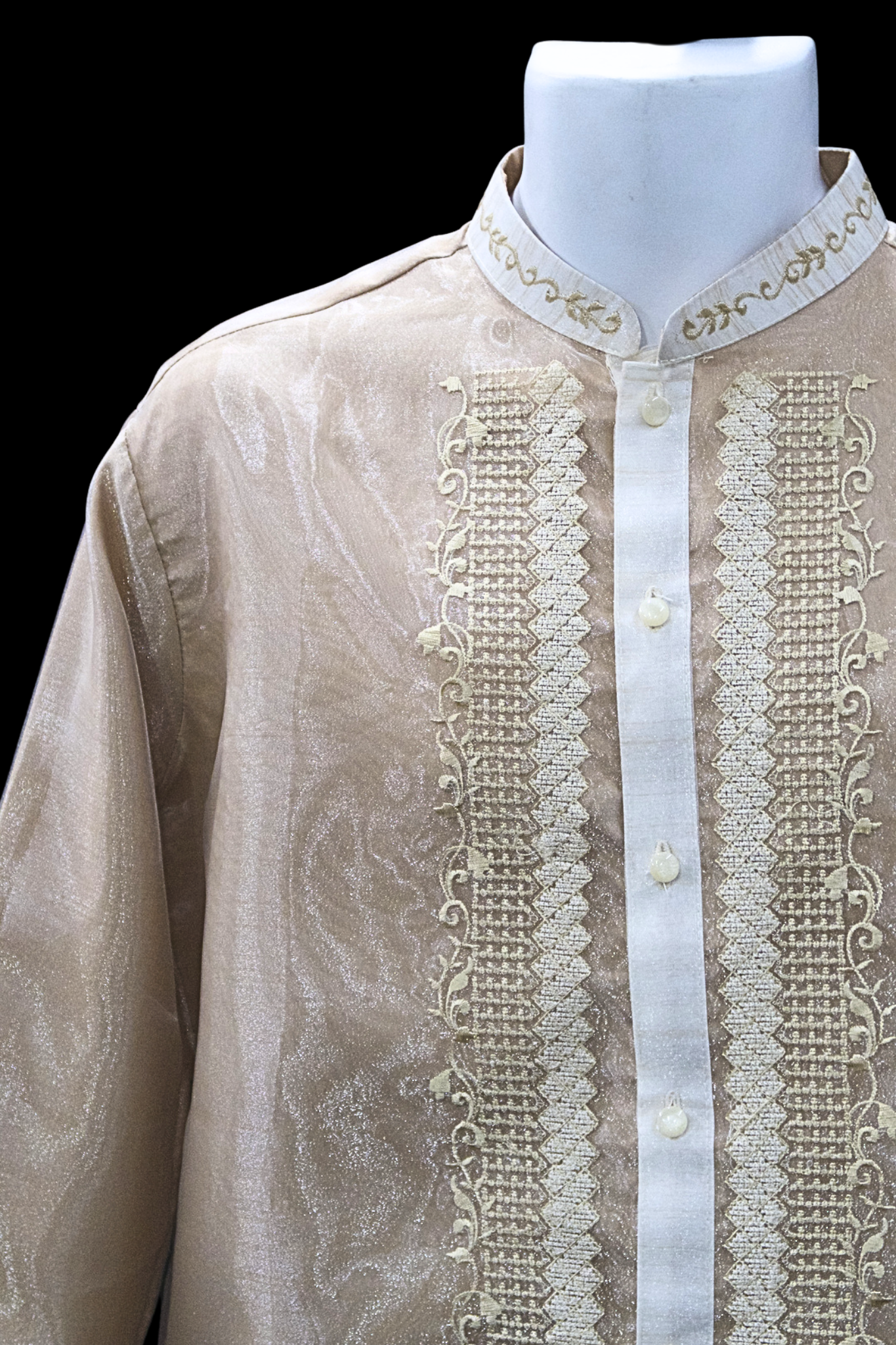 Sophia Barong - Mocha Organza