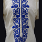 Jusilyn Barong Dress - Beige & Royal Blue