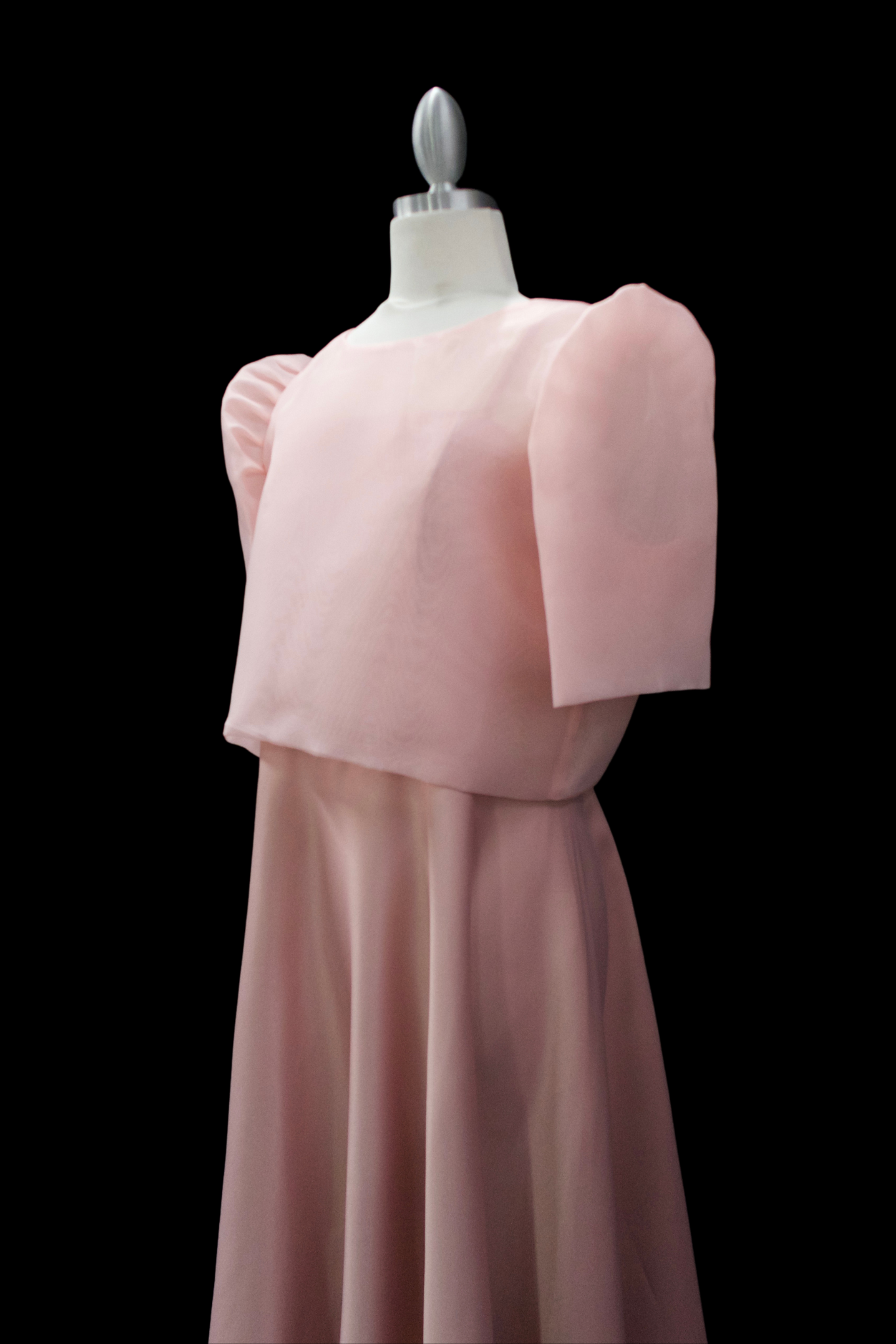 "Sarah" Bow Blouse & Midi Dress Set - Pink