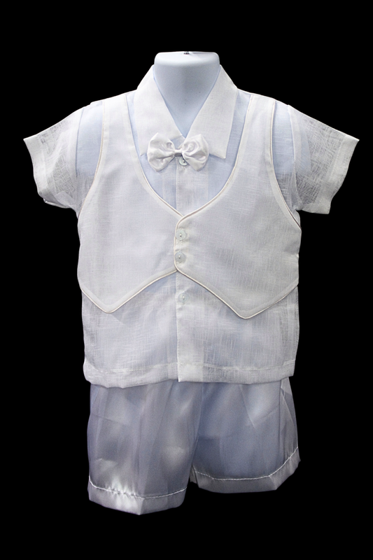 Baptism Vest Set - White