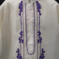 Beige & Violet Organza Barong - Ezra