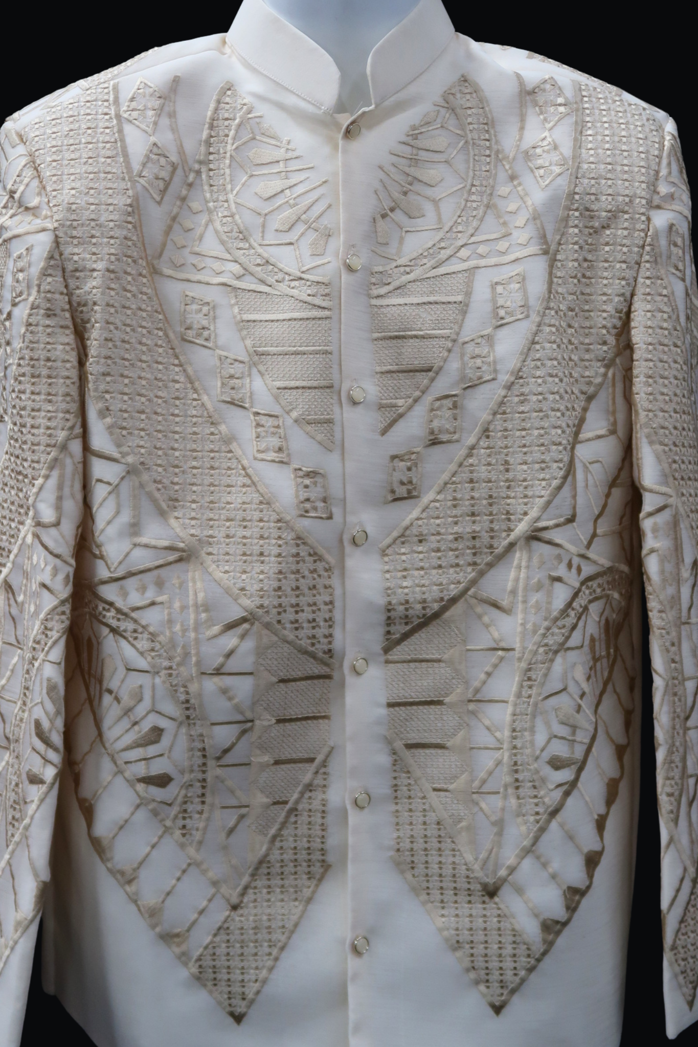 Haligi 3D Coat Barong - Beige/Mocha Jusilyn