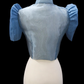 Diamond Single Button Bolero - Dusty Blue