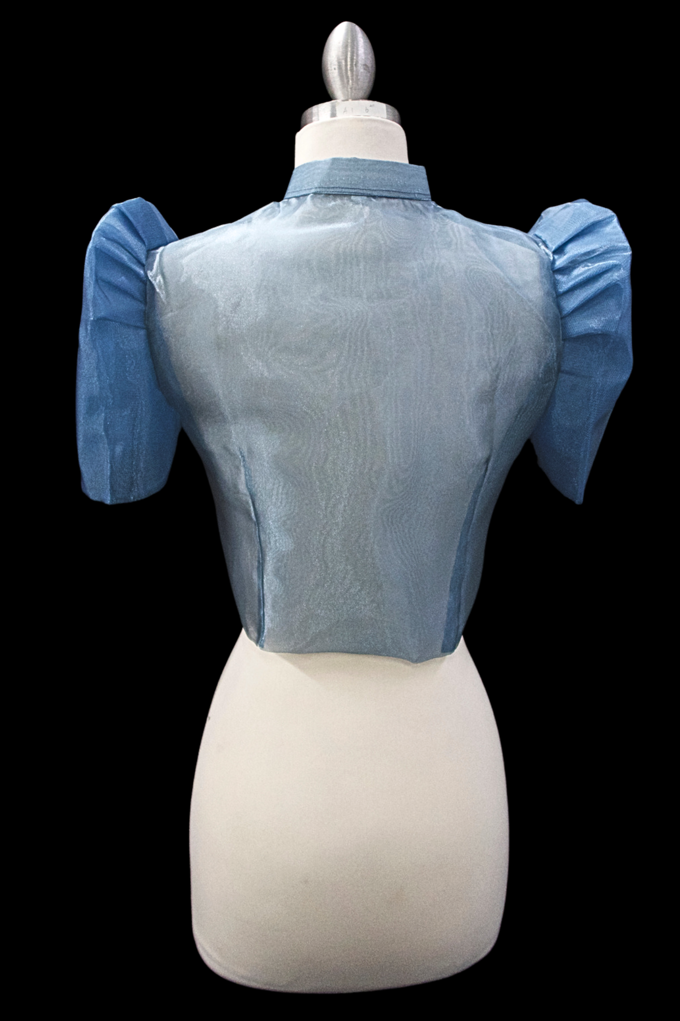 Diamond Single Button Bolero - Dusty Blue