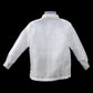 Kids Twine Barong - White & Beige Organza