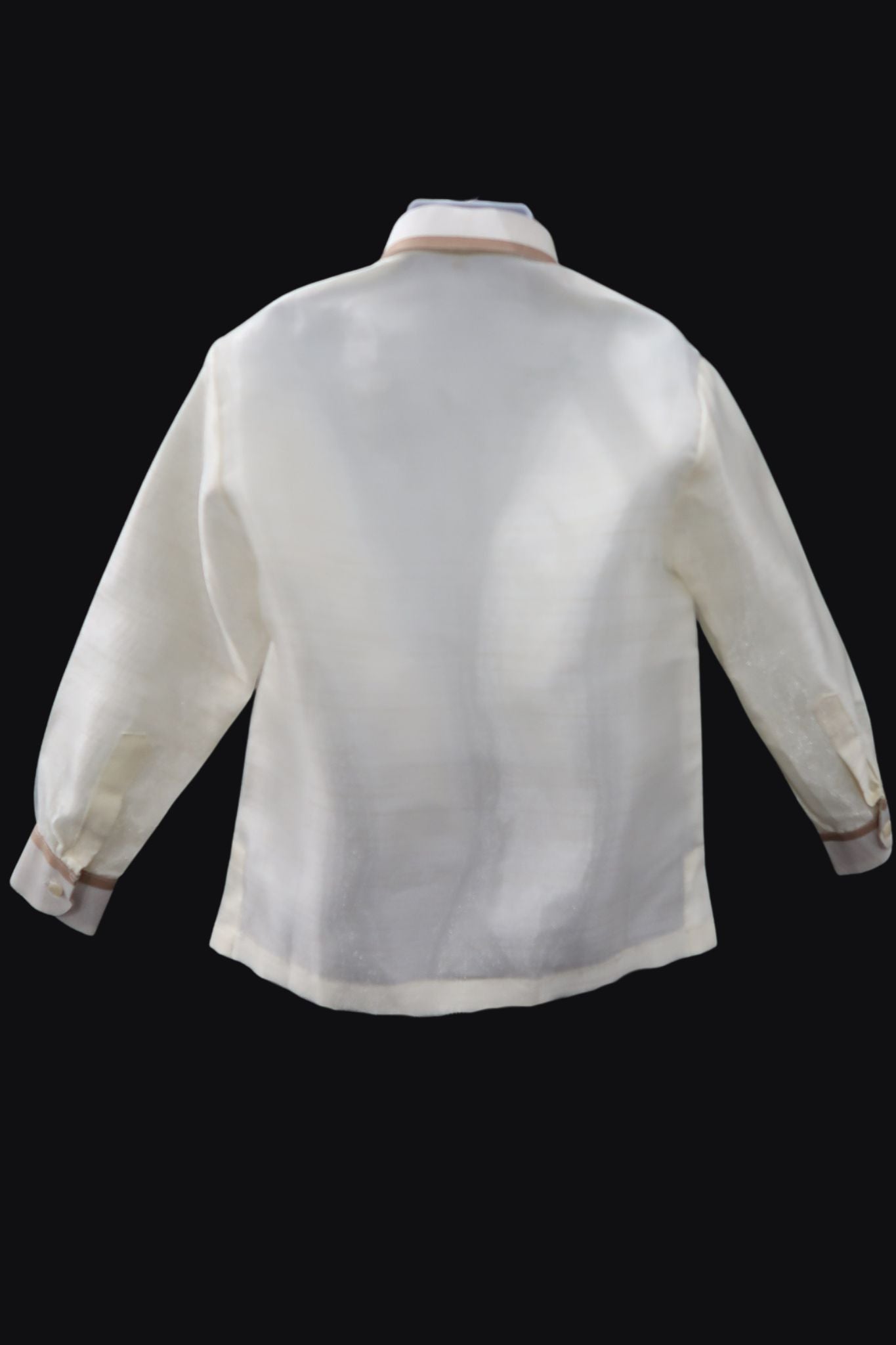 Kids Harry Barong - Beige Pina Organza