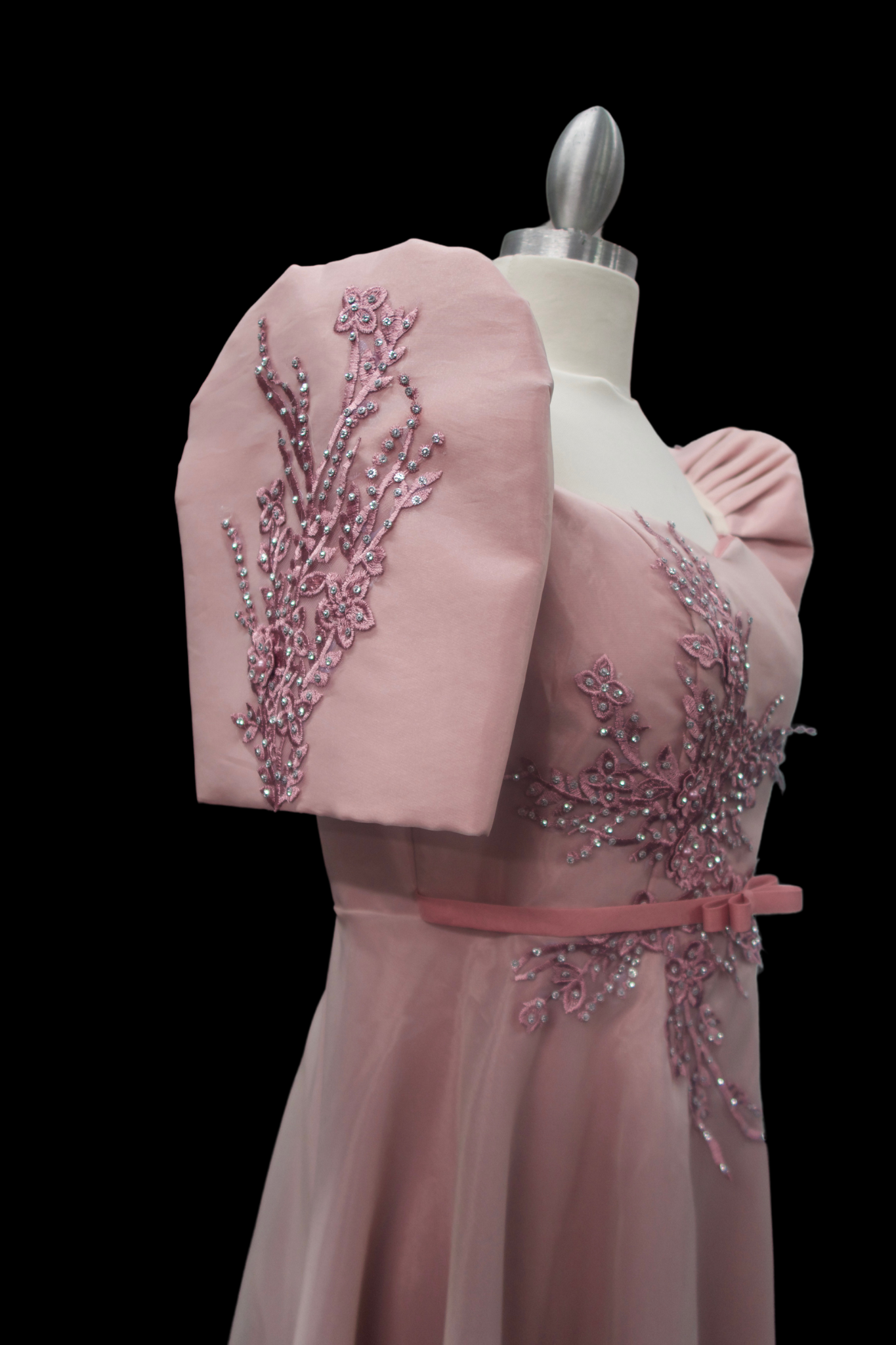 Taiwan Jusi Mestiza Gown - Old Rose