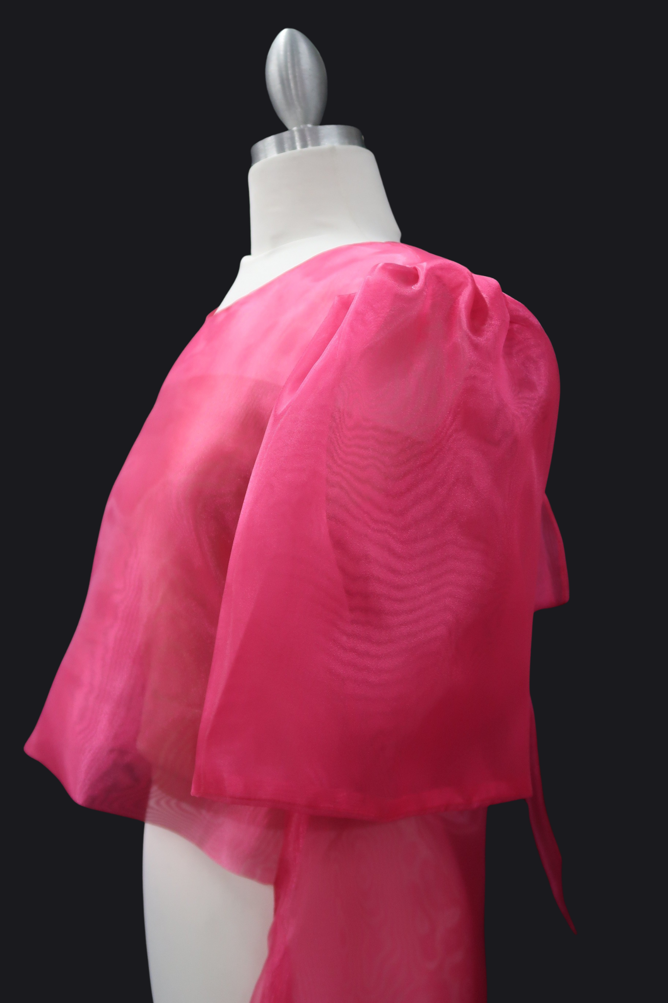 Adelaine Mara Blouse w/ Trail - Fuschia Pink