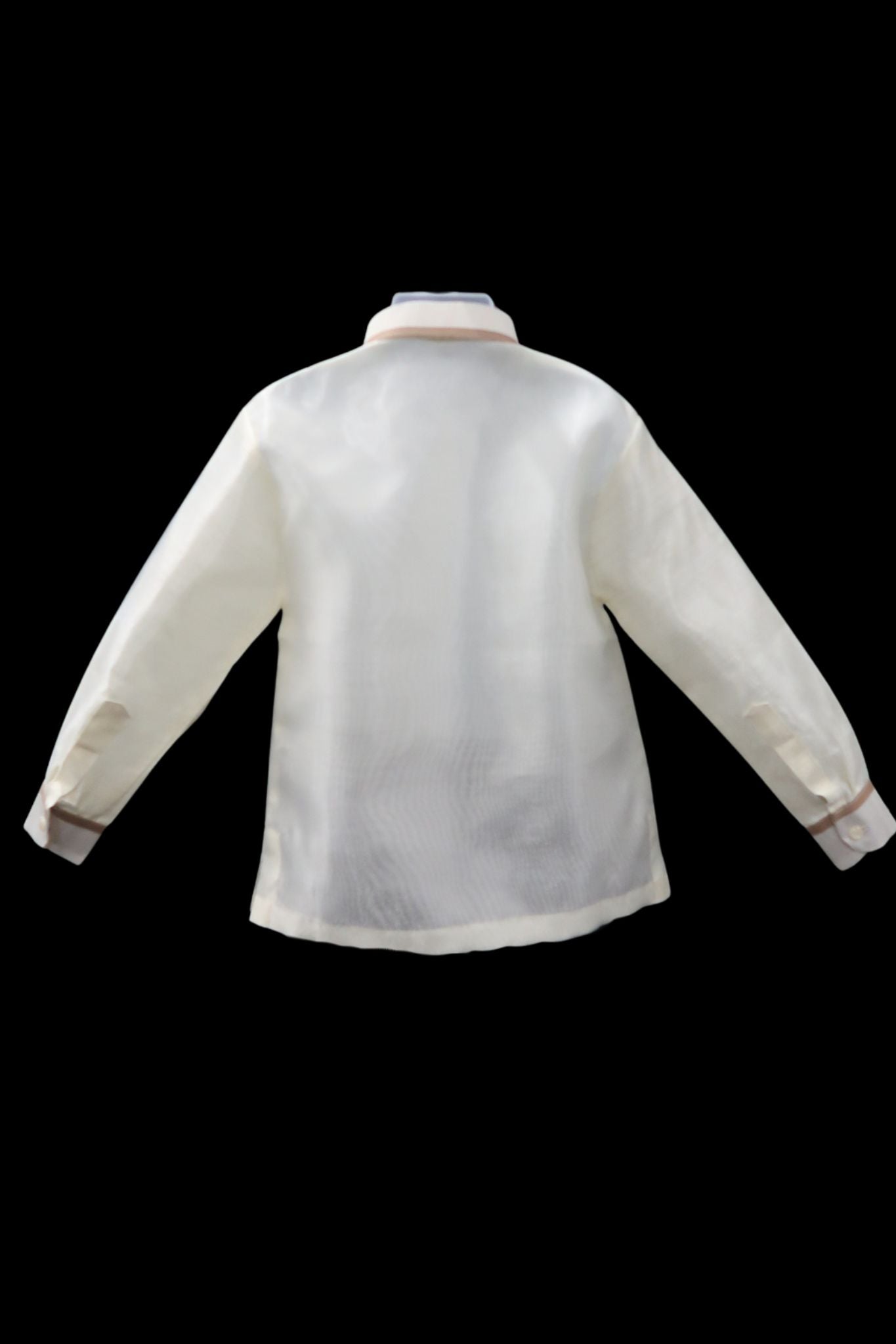 Kids Kyle Barong - Beige Pina Organza