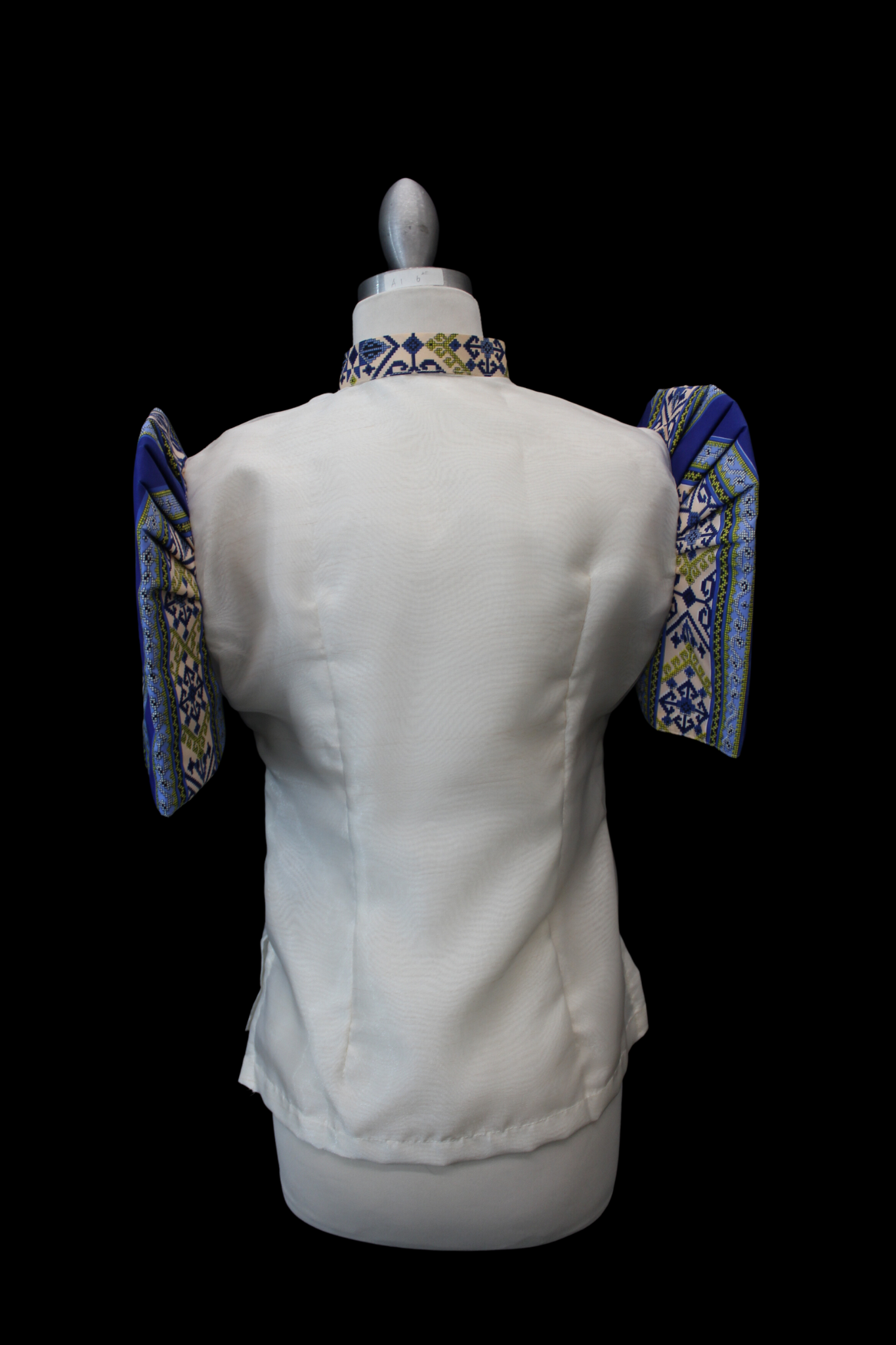 Tribal Print Inspired Mestiza Blouse - Blue