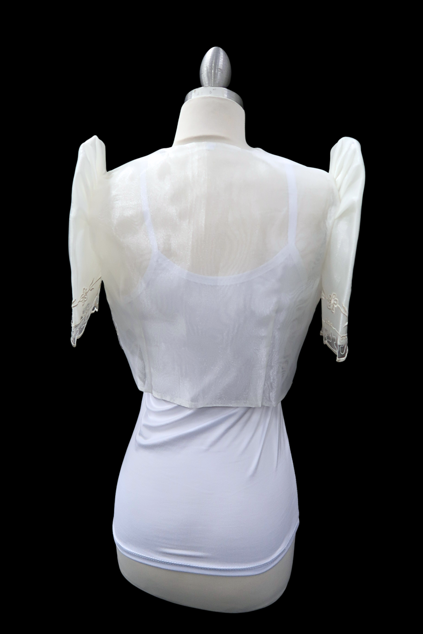 Tulle Crop Lace Bolero - Ivory