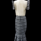 Black/White Ethnic Print Bolero & Skirt