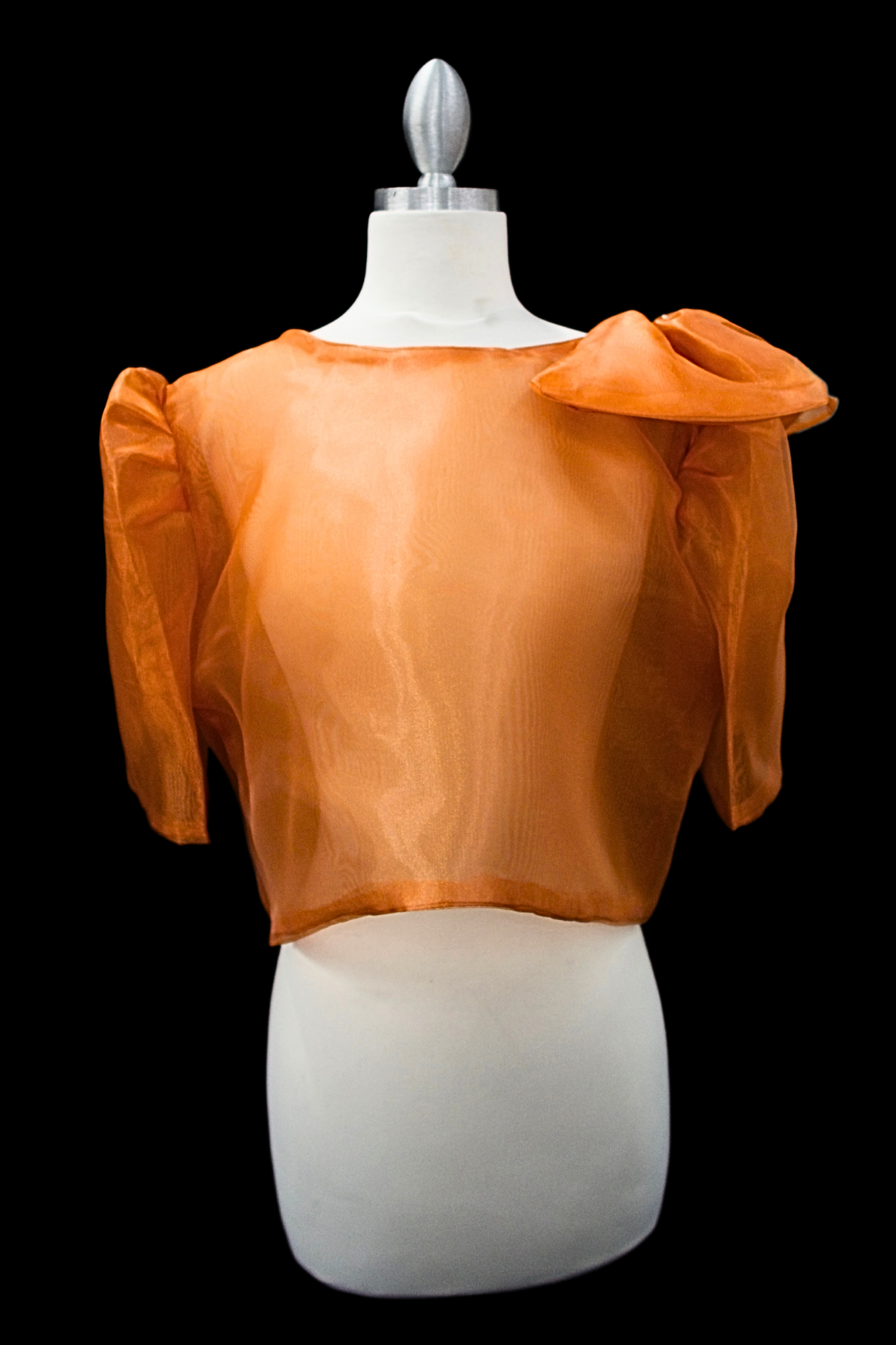 Mara Blouse w/ Bow - Terracotta