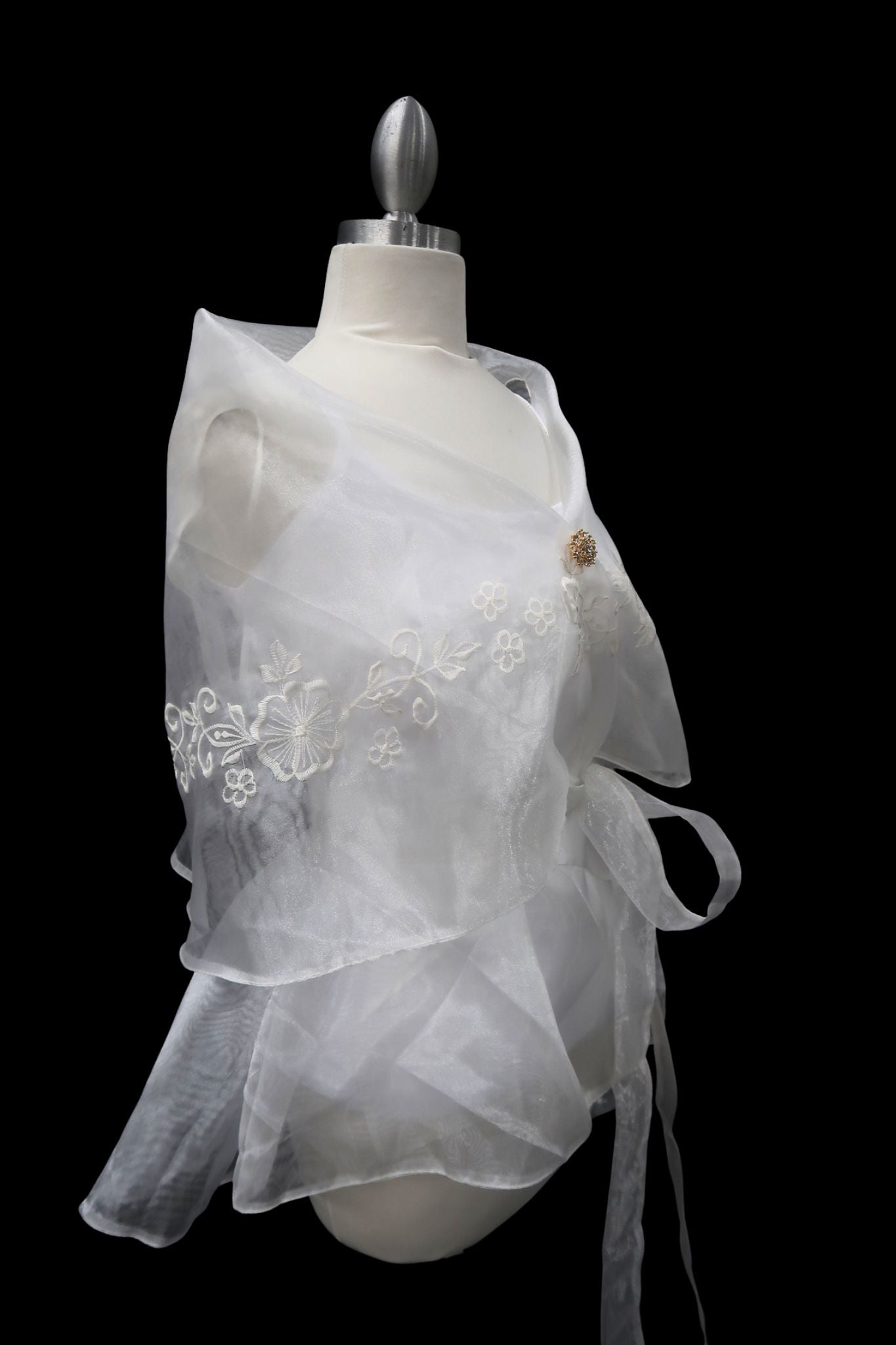 Embroidered Panuelo - Ivory