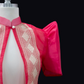 Diamond Single Button Bolero - Fuschia Pink